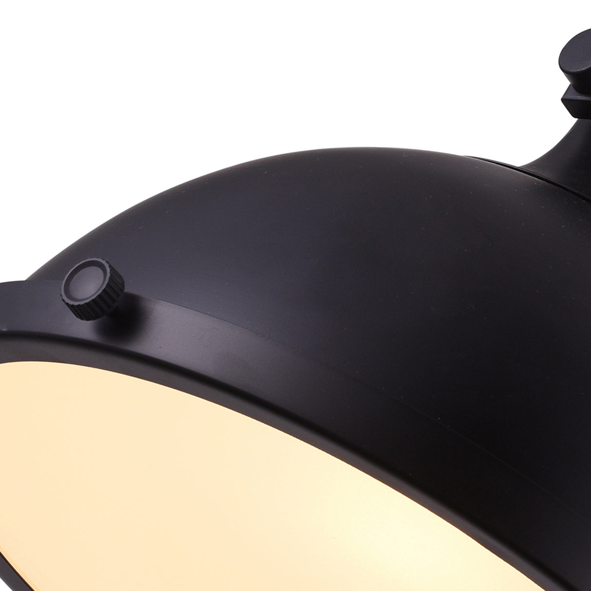 Strum 1 Light 12in Black Down Pendant