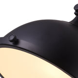Strum 1 Light 12in Black Down Pendant
