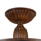 Nicole 3 Light 14in Brushed Chocolate Drum Shade Flush Mount