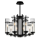 Sierra 8 Light 26in Black Chandelier