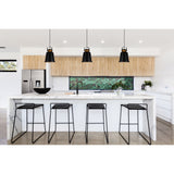 Elisa 1 Light Down Pendant With Black Finish