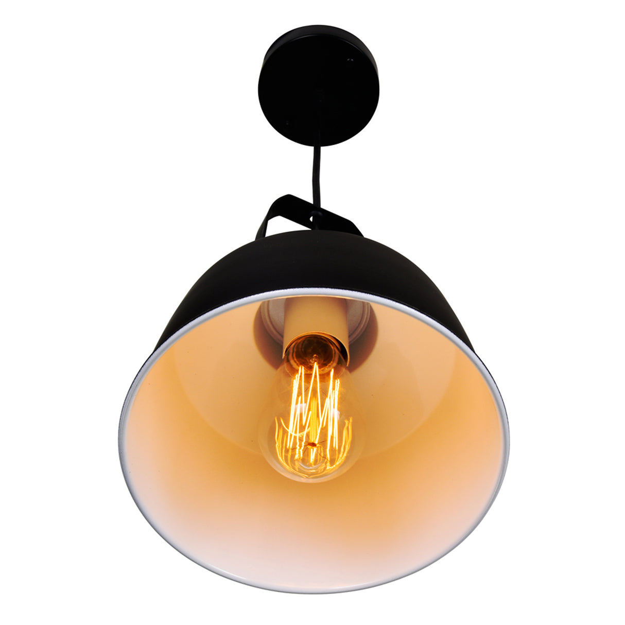 Elisa 1 Light 9in Black Down Pendant