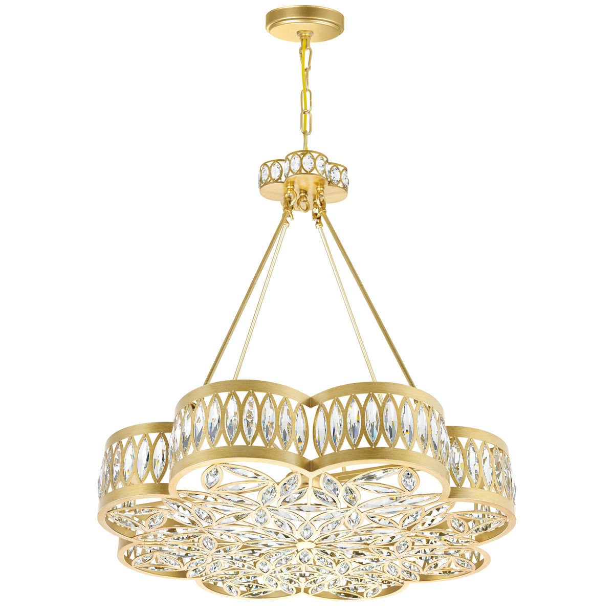 Nova 8 Light 31in Champagne Chandelier