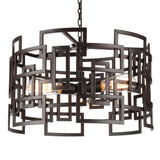 Litani 3 Light Down Chandelier With Brown Finish