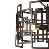Litani 3 Light Down Chandelier With Brown Finish