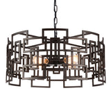 Litani 4 Light Down Chandelier With Brown Finish