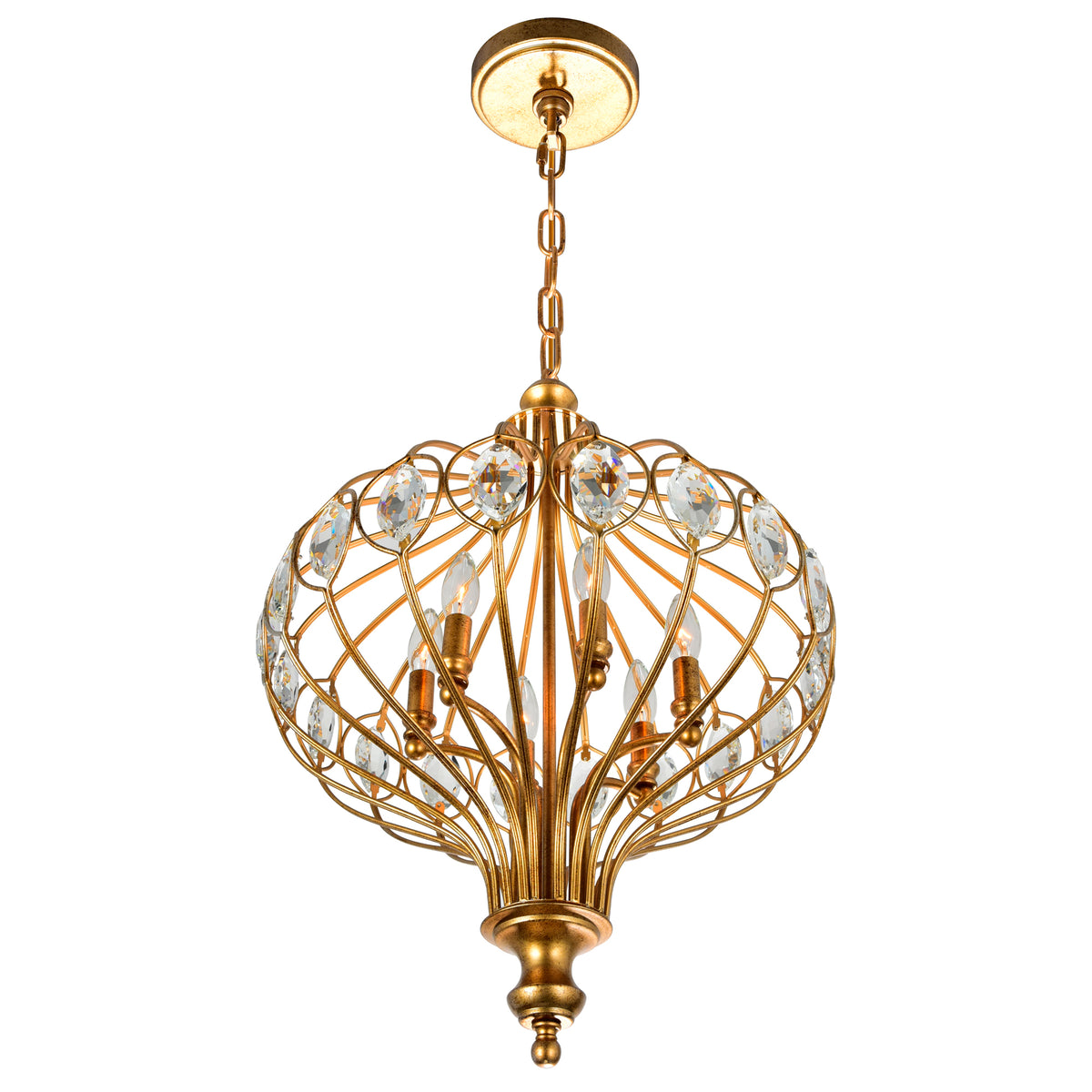 Altair 6 Light Antique Bronze Chandelier