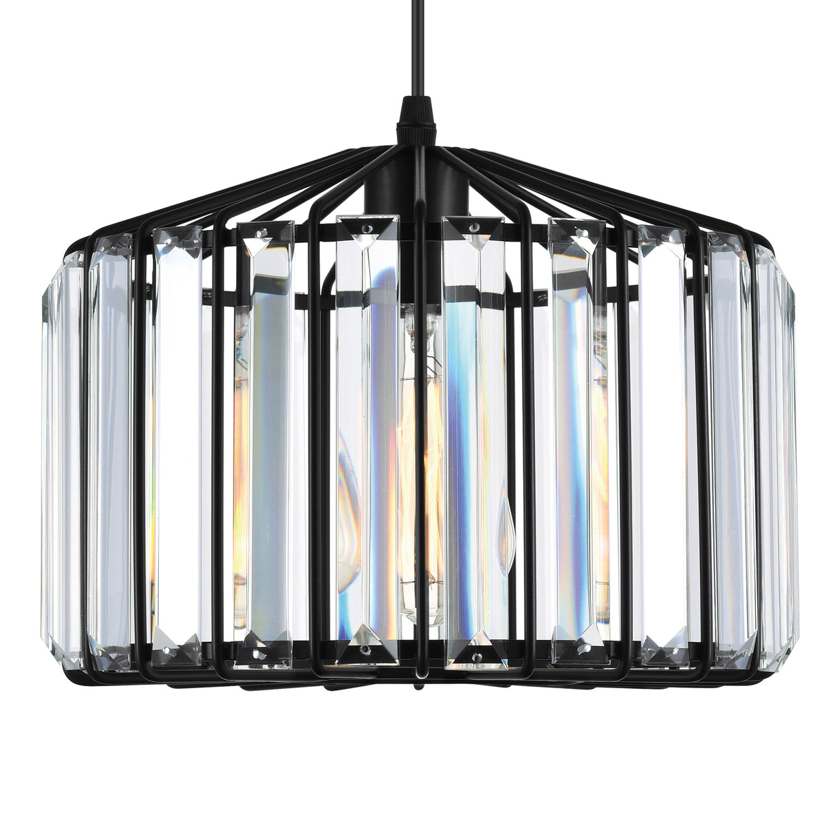 Alethia 1 Light Black Drum Shade Pendant