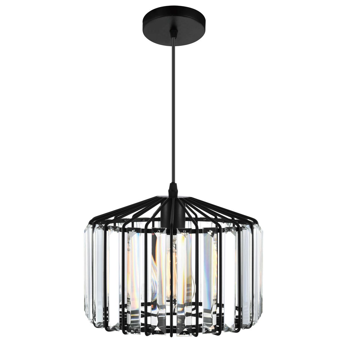 Alethia 1 Light Black Drum Shade Pendant