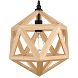 Lante 1 Light 13in Black & Wood Pendant