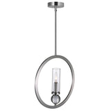 Elton 1 Light Pendant With Satin Nickel Finish