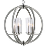 Elton 6 Light Chandelier With Satin Nickel Finish
