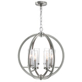 Elton 6 Light Chandelier With Satin Nickel Finish