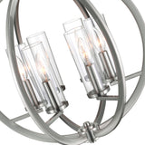 Elton 6 Light Chandelier With Satin Nickel Finish