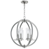 Elton 6 Light Chandelier With Satin Nickel Finish