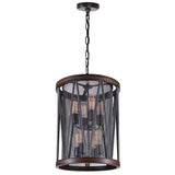 Parsh 8 Light Drum Shade Chandelier With Pewter Finish