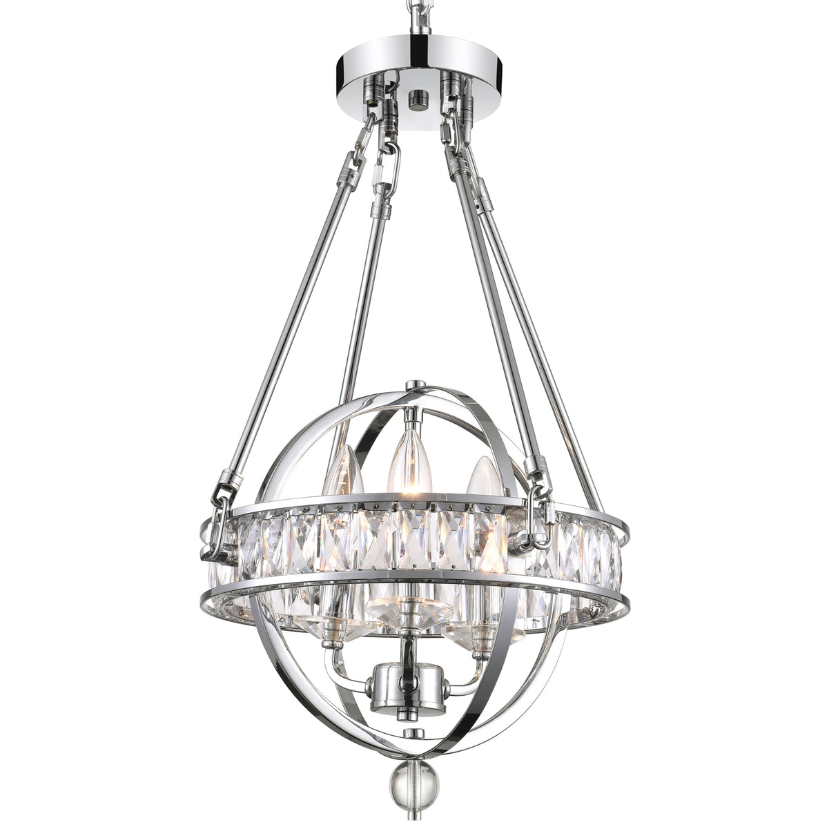 Arkansas 3 Light Chrome Mini Pendant