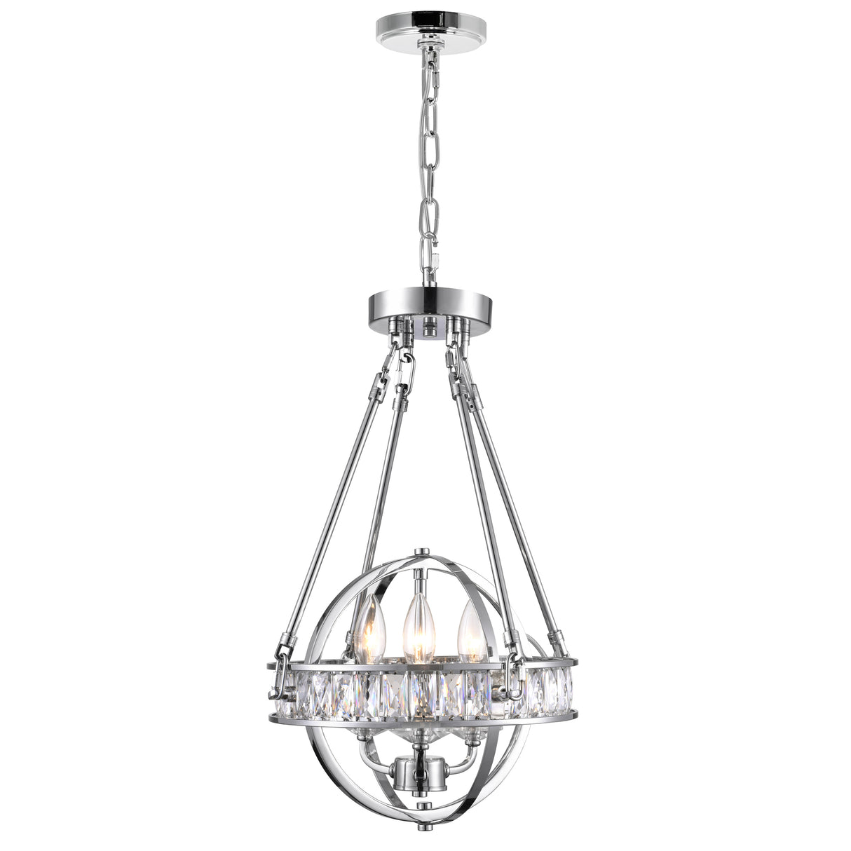 Arkansas 3 Light Chrome Mini Pendant