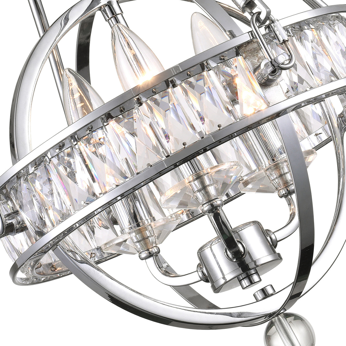 Arkansas 3 Light Chrome Mini Pendant