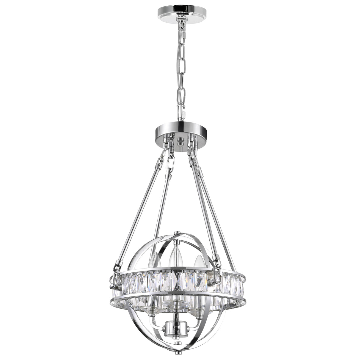 Arkansas 3 Light Chrome Mini Pendant