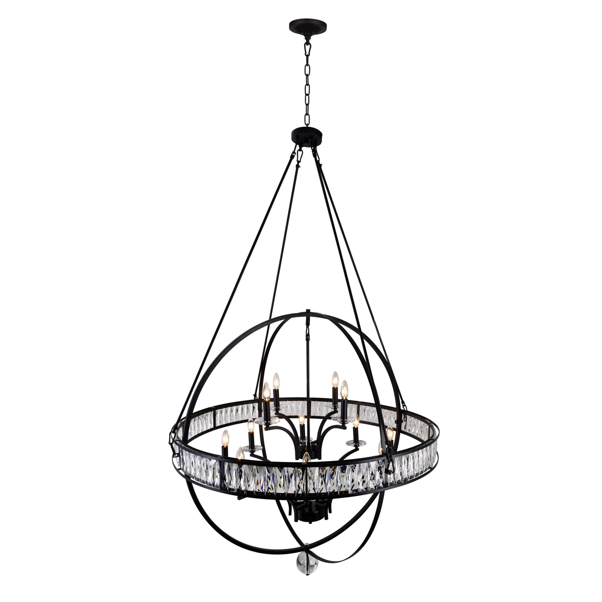 Arkansas 12 Light Black Chandelier