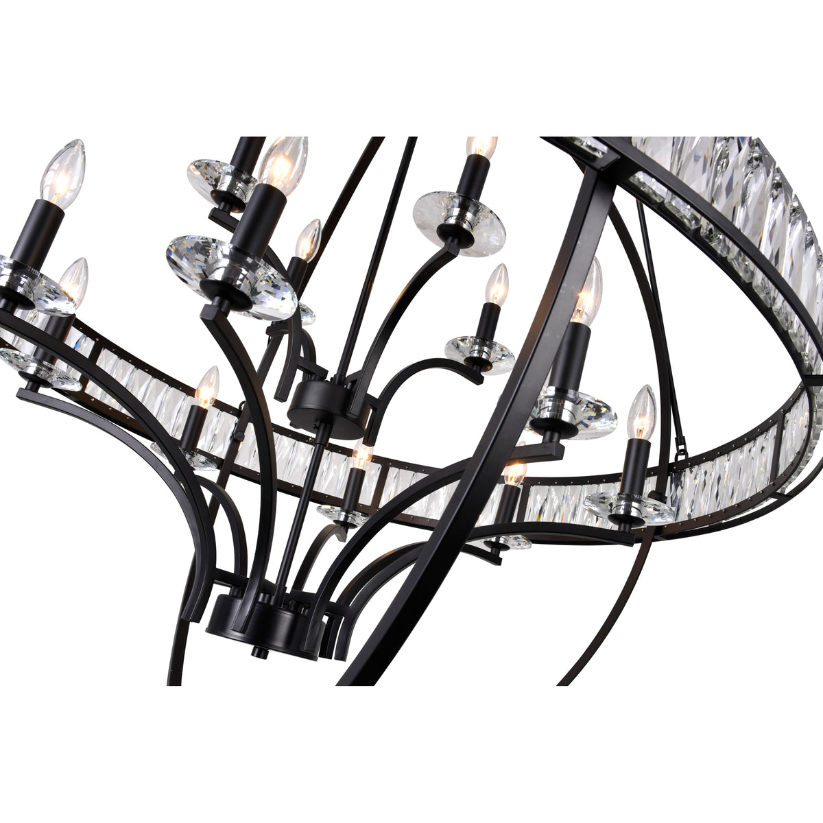 Arkansas 12 Light Black Chandelier