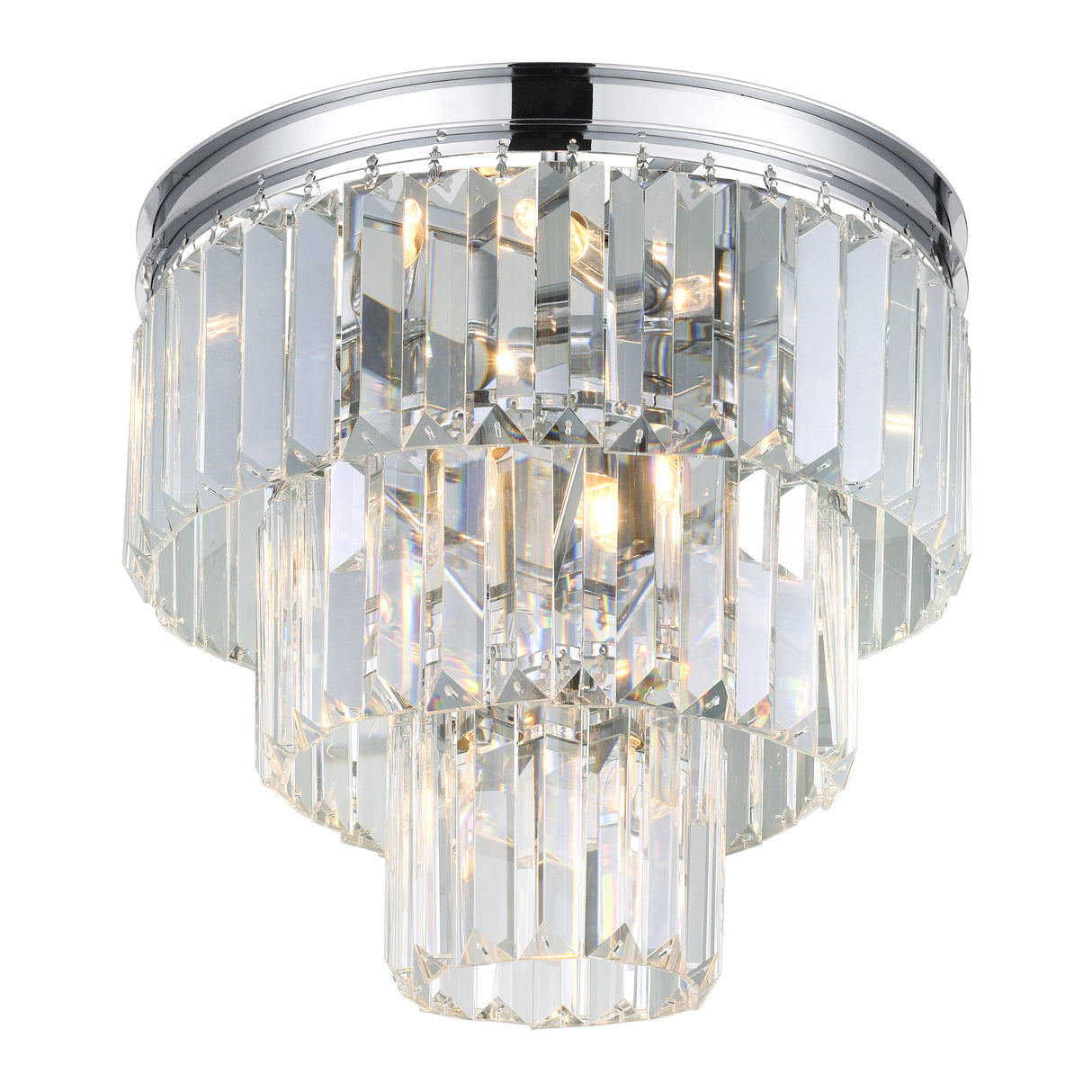 Weiss 8 Light Flush Mount With Chrome Finish