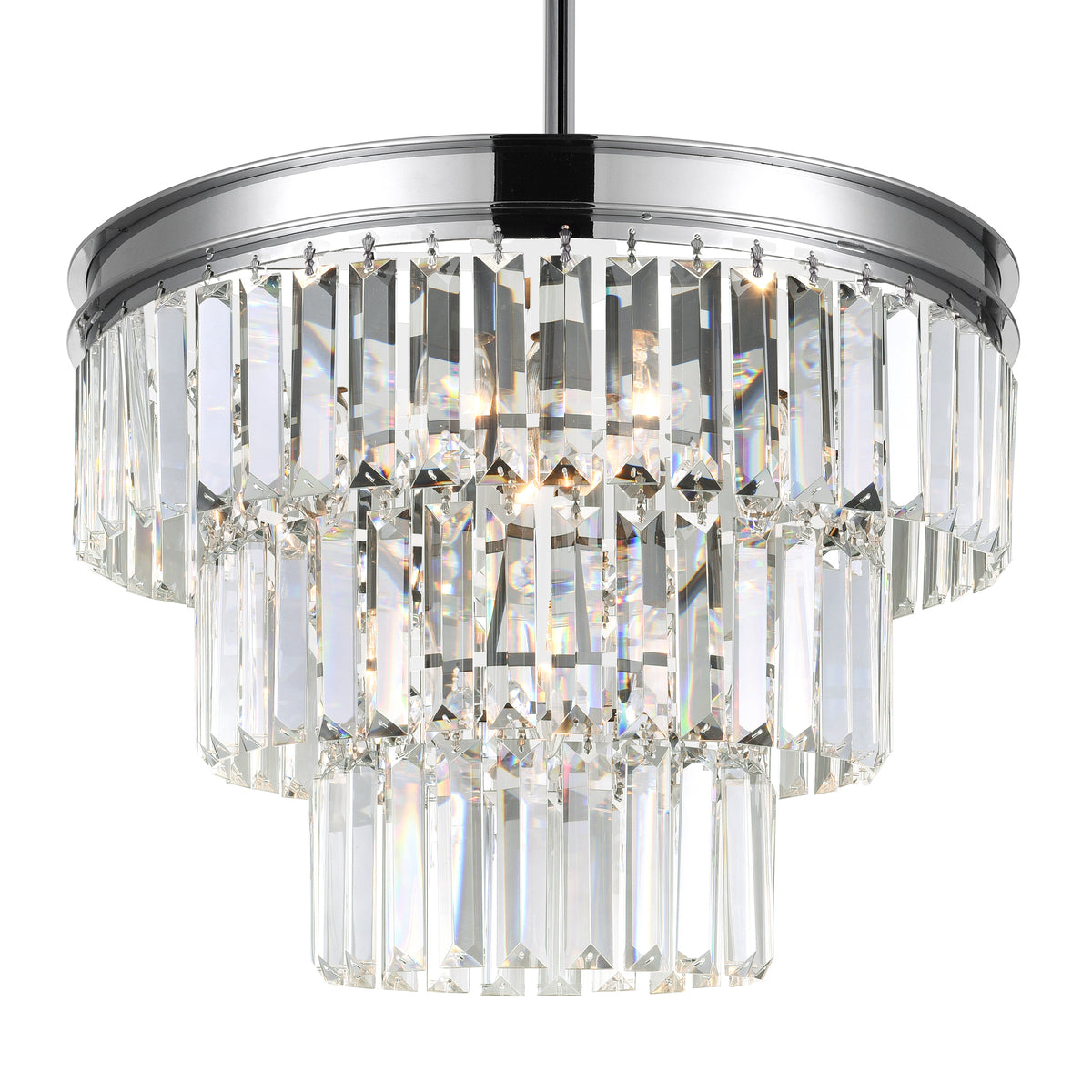 Weiss 5 Light 18in Chrome Down Chandelier