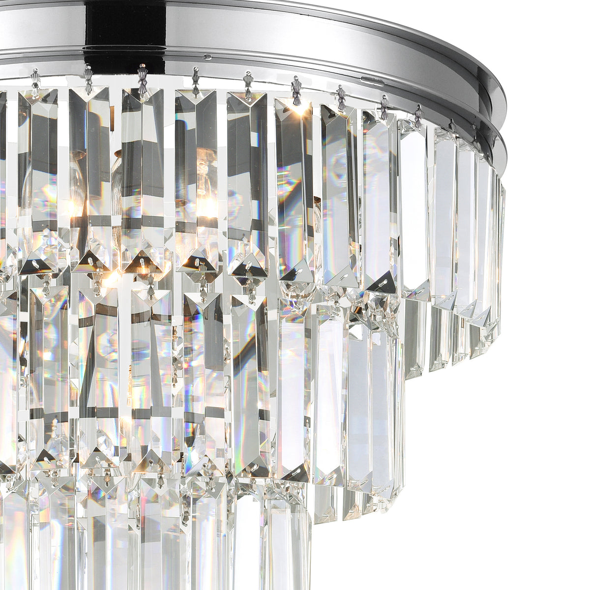Weiss 5 Light 18in Chrome Down Chandelier