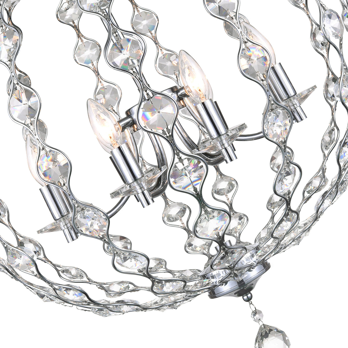Esia 8 Light Chandelier With Chrome Finish