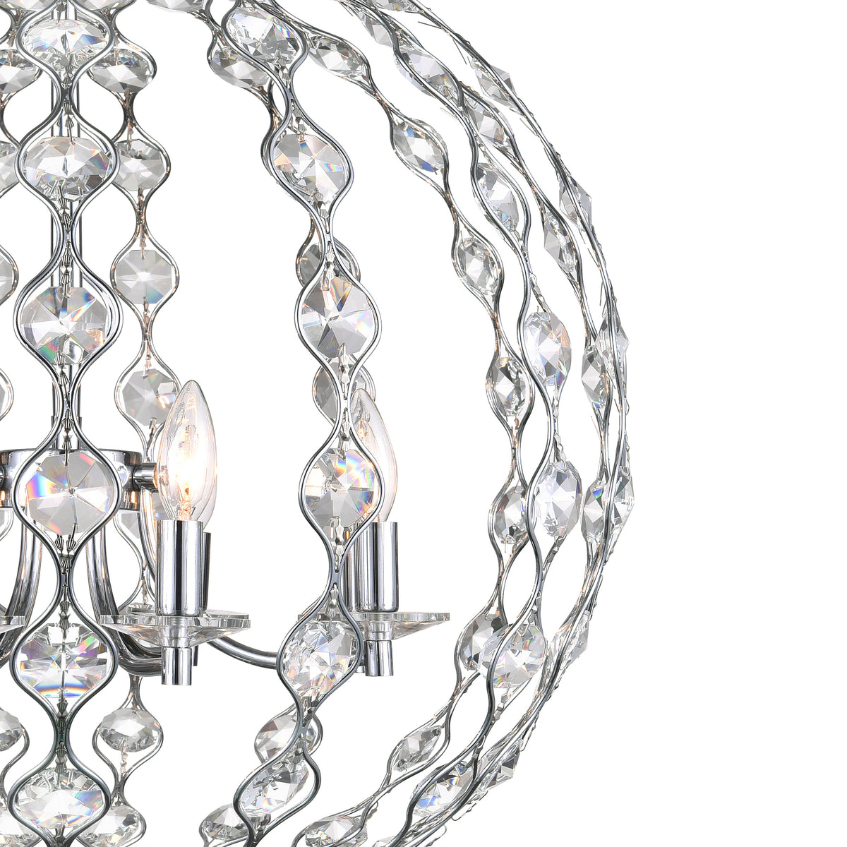 Esia 8 Light Chandelier With Chrome Finish