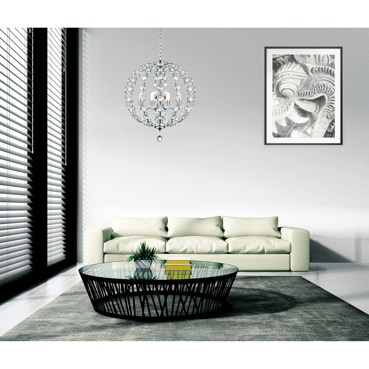 Esia 8 Light Chandelier With Chrome Finish