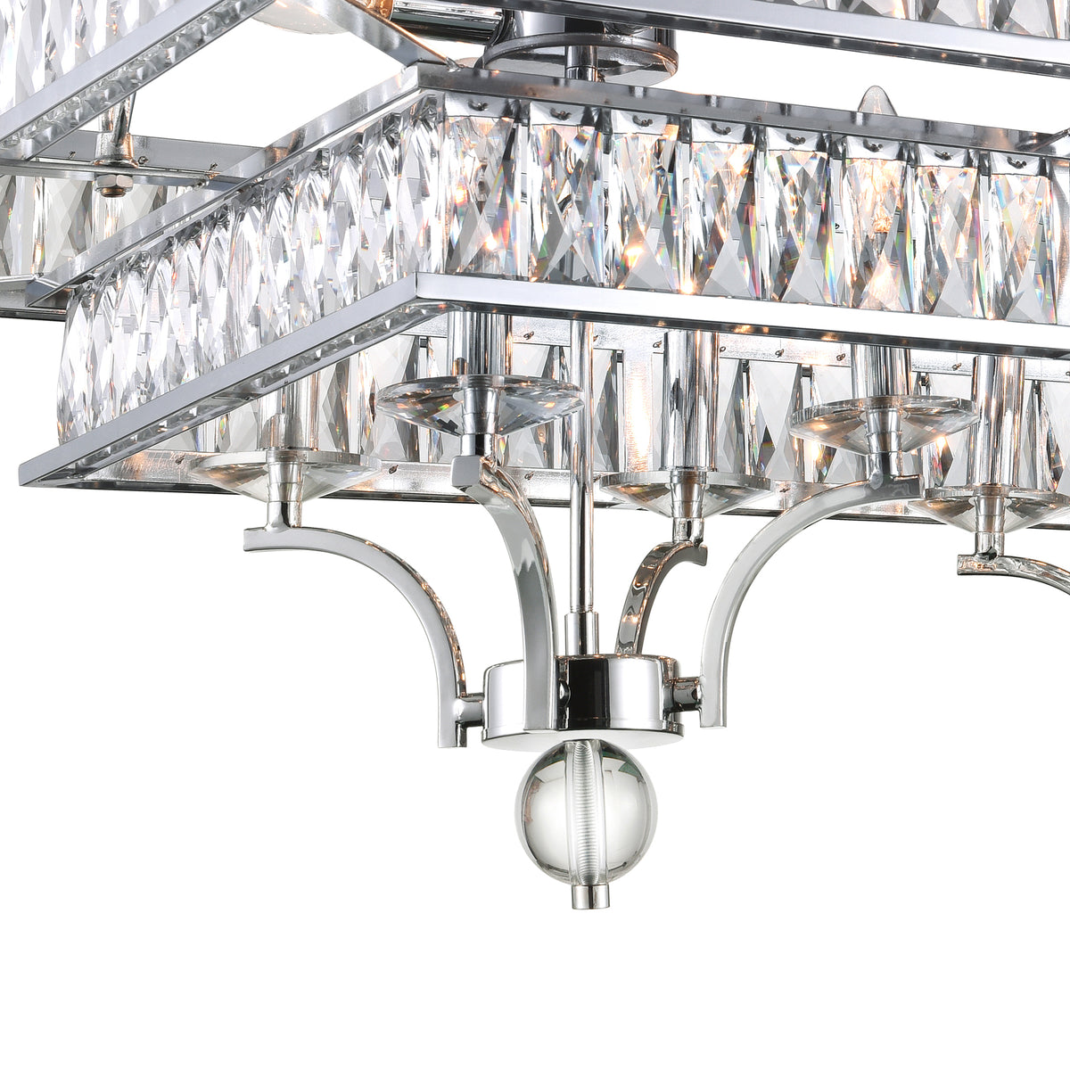 Shalia 20 Light Island Chandelier With Chrome Finish