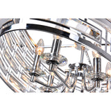 Petia 8 Light Drum Shade Island Light With Chrome Finish
