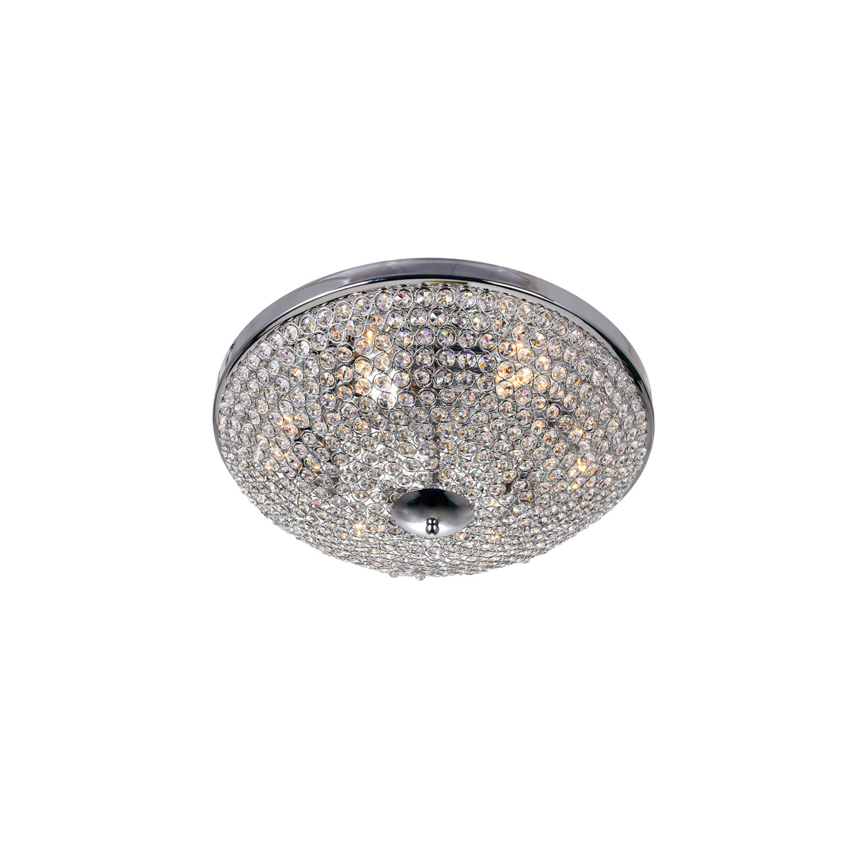Globe 6 Light 20in Chrome Bowl Flush Mount