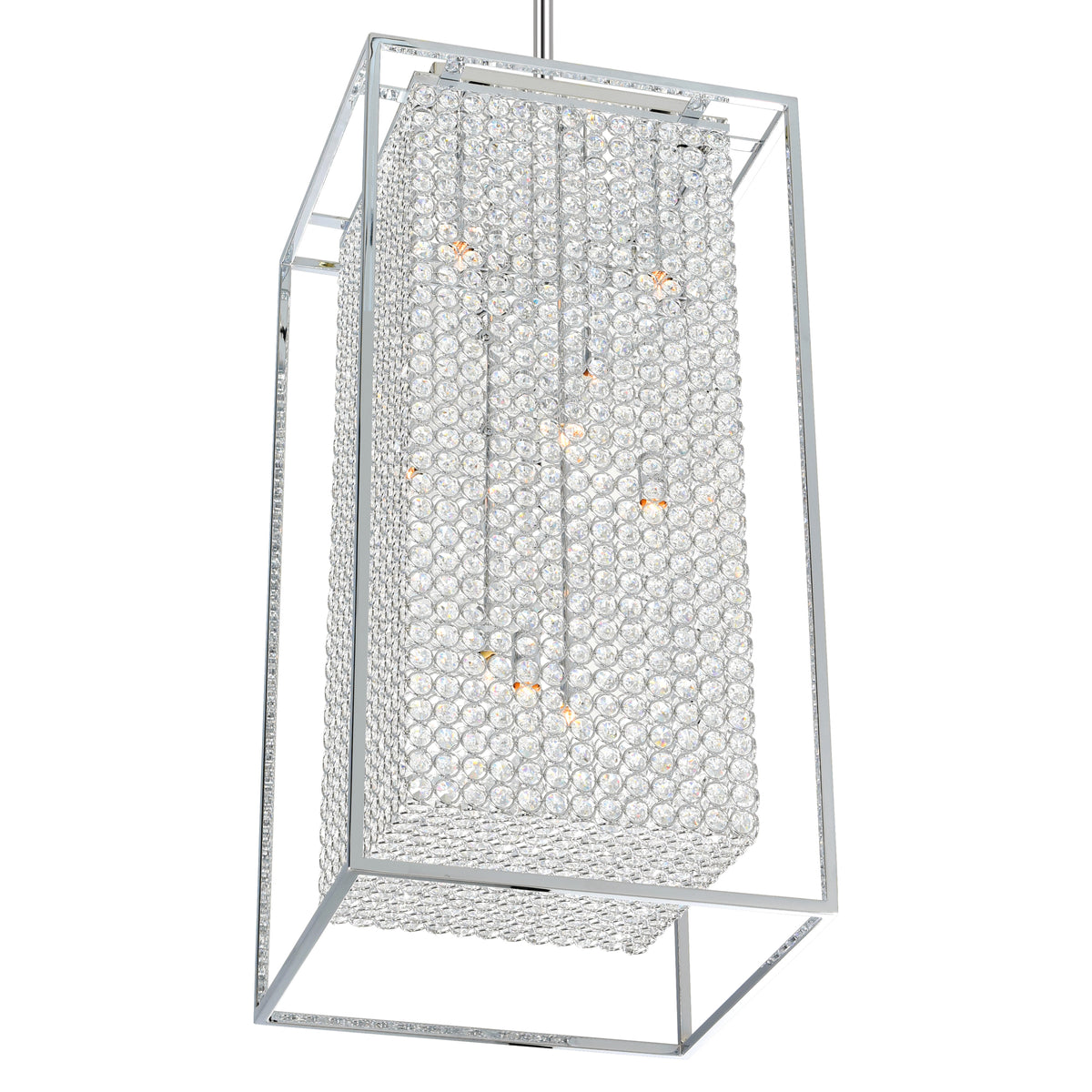Cube 11 Light Chandelier With Chrome Finish