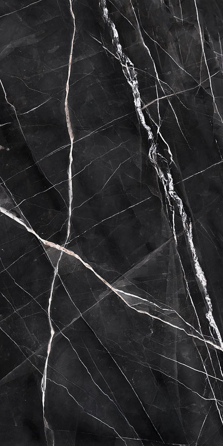 63 x 126 in Majesto Calacatta Noir Polished 6 mm, full slab face
