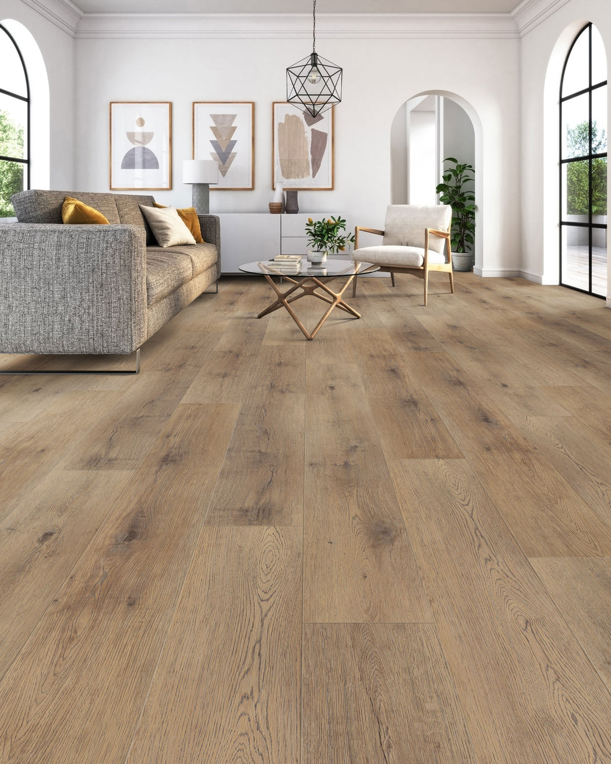 WPC Luxury Vinyl Flooring, Click Lock Floating, Maximus, 9" X 71" X 12mm, 30 mil Wear Layer - Colossal Collection (17.67 SQFT/CTN)
