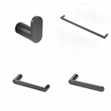 Ivanees 4-Piece Bathroom Accessories Set in Gun Metal Finish – Stainless Steel Robe Hook, Towel Ring, Toilet Paper Holder & Towel Bar