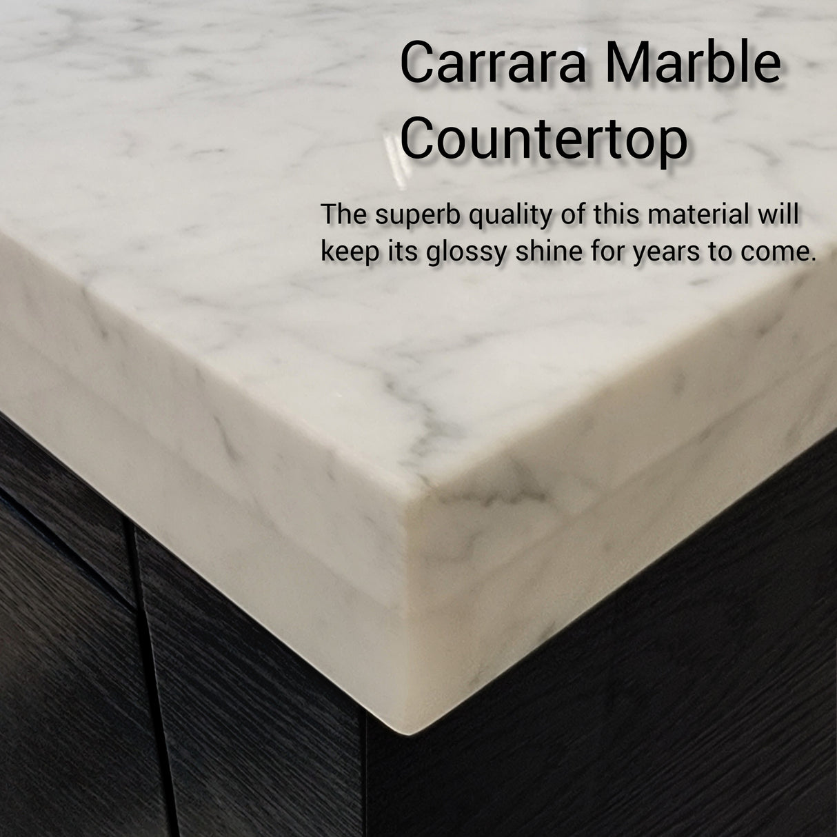 Laurel 84 in. Freestanding Bathroom Vanity with Carrara Marble Sink Top