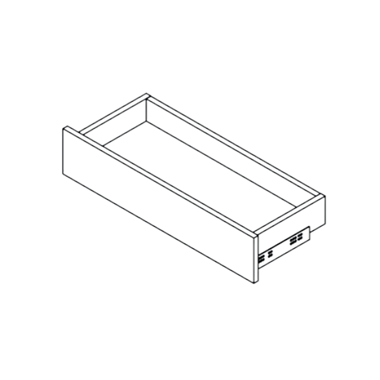 Kansas Oak Closets - 24" front height drawer (12" D) - 24" Width x 06" Height x 12" Depth