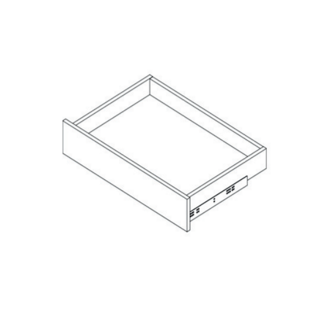 Kansas Oak Closets - 36" front height drawer (20" D) - 36" Width x 06" Height x 20" Depth