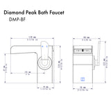 ZLINE Diamond Peak Bath Faucet in Chrome (DMP-BF-CH)