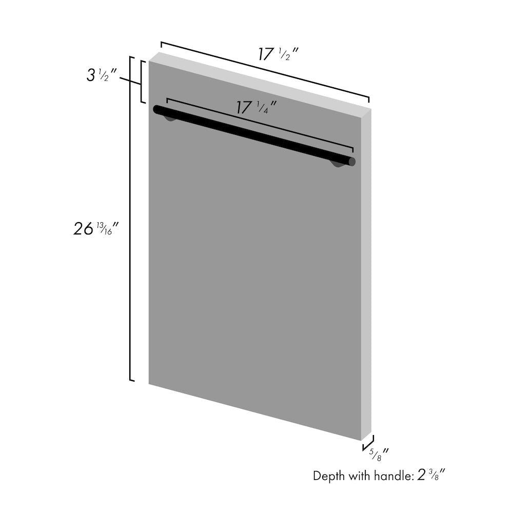 ZLINE 18 in. Dishwasher Panel in Oil Rubbed Bronze with Modern Handle (DP-ORB-18)