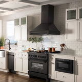 ZLINE 30" Black Stainless Steel Range Hood with Black Stainless Steel Handle (BS655-30-BS)