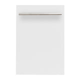 ZLINE 18 in. Dishwasher Panel in White Matte with Modern Handle (DP-WM-H-18)