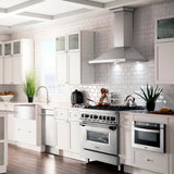 ZLINE 30" Convertible Vent Wall Mount Range Hood in Stainless Steel with Crown Molding (KBCRN-30)