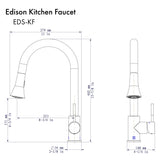 ZLINE Edison Kitchen Faucet in Matte Black (EDS-KF-MB)