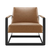 Seg Vegan Leather Accent Chair