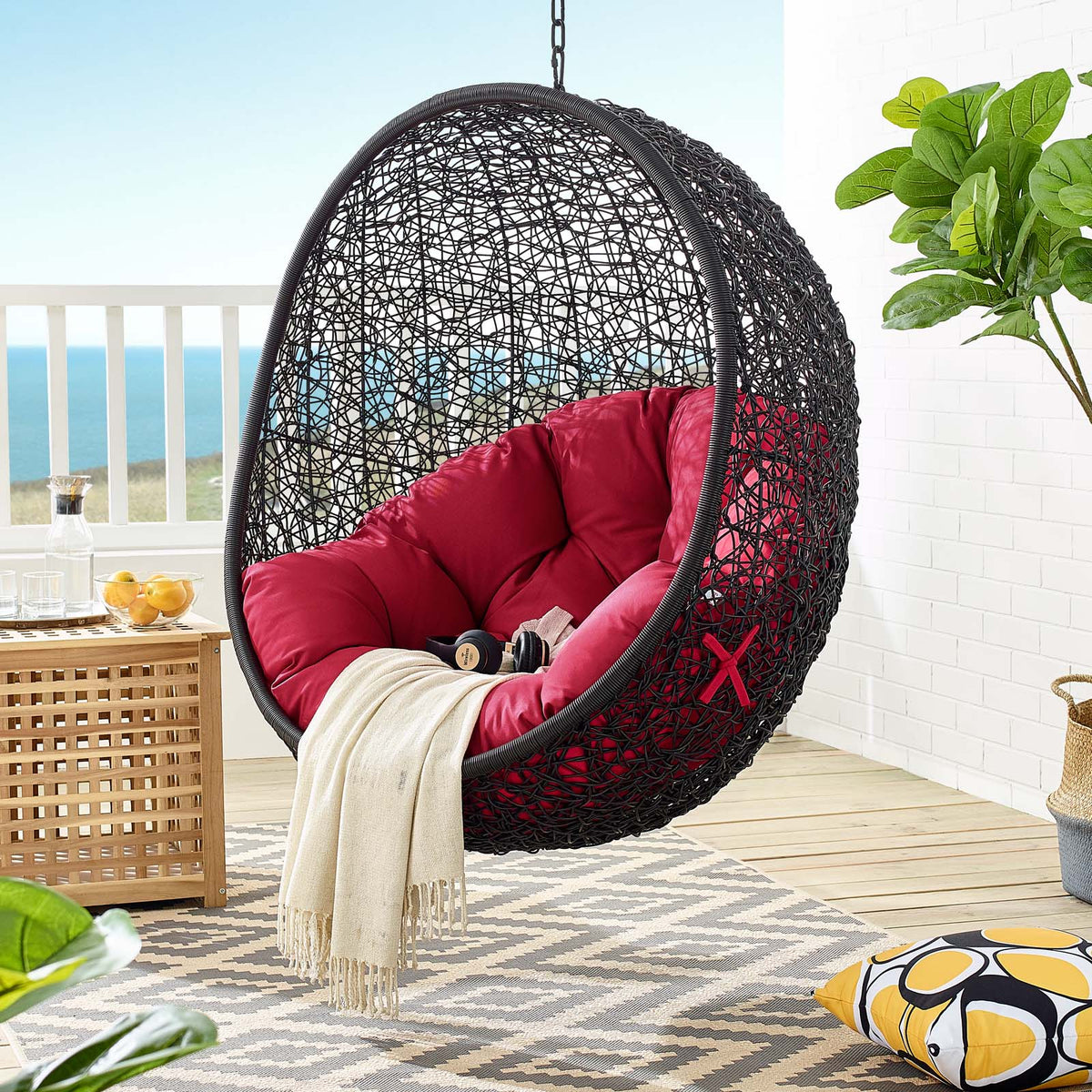 Encase Swing Outdoor Patio Lounge Chair Without Stand - BUILDMYPLACE